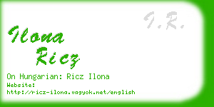 ilona ricz business card